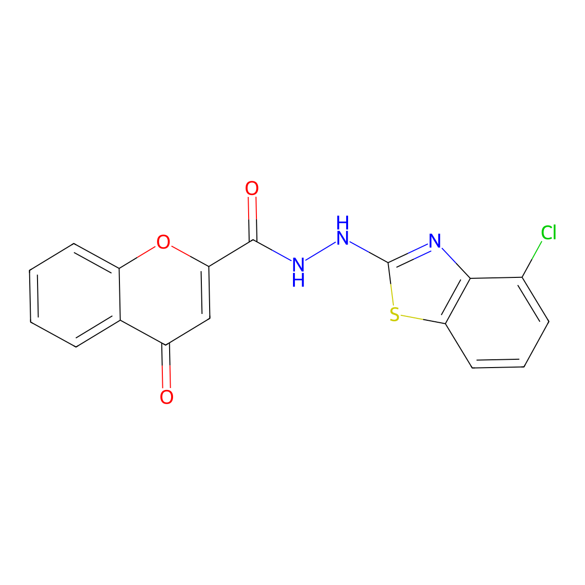 N'-(4-chlorobenzo[d]thiazol-2-yl)-4-oxo-4H-chromene-2-carbohydrazide molecular structure, CAS 851979-21-0