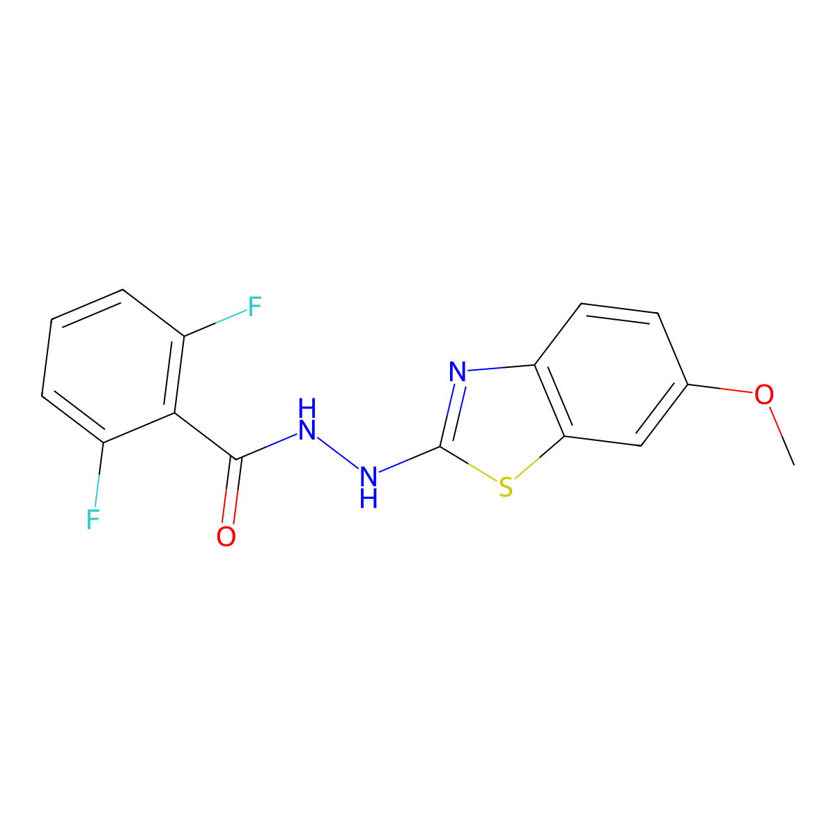 2,6-difluoro-N'-(6-methoxy-1,3-benzothiazol-2-yl)benzohydrazide molecular structure, CAS 851979-91-4