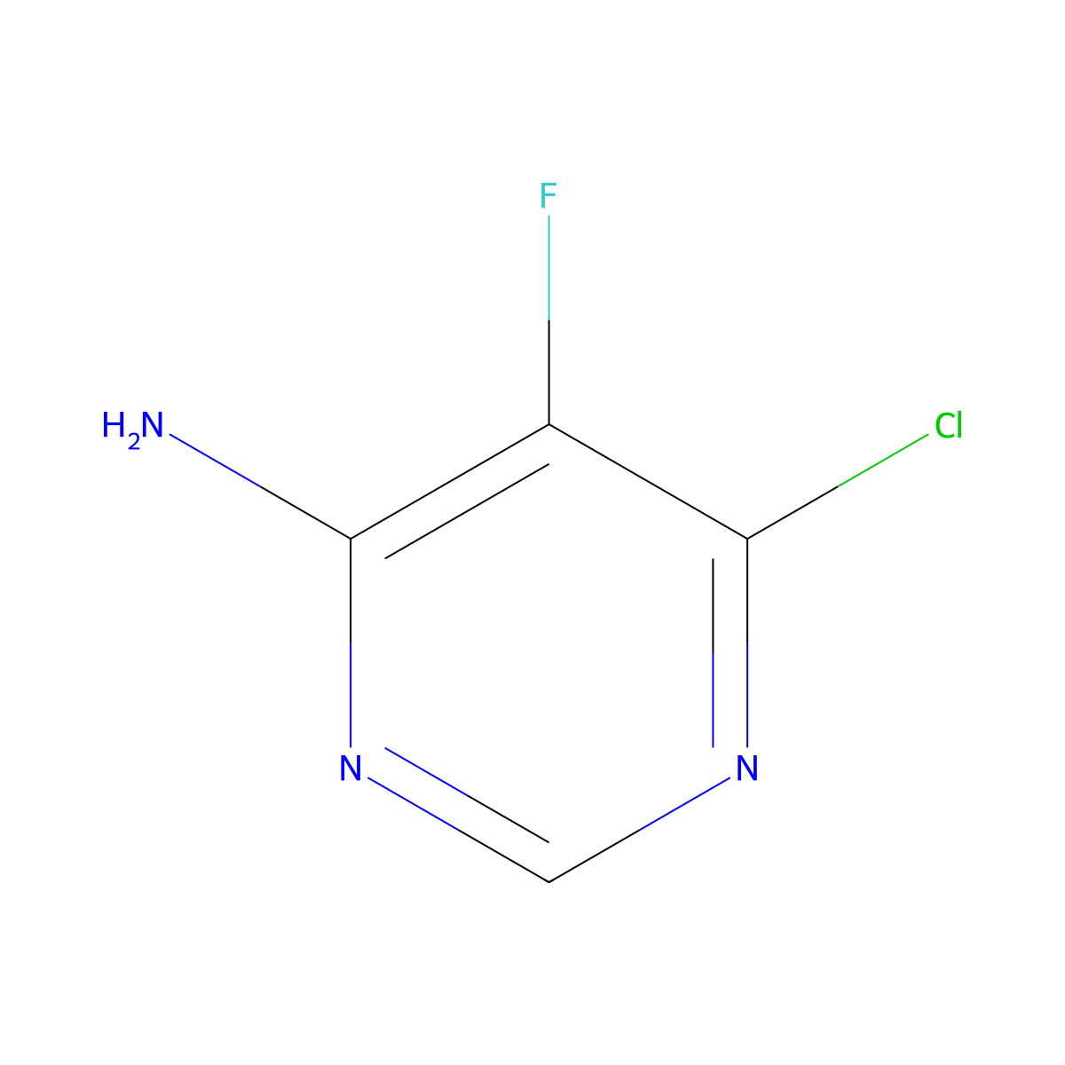6-Chloro-5-fluoropyrimidin-4-amine molecular structure, CAS 851984-15-1