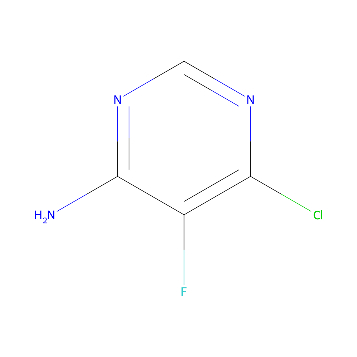 6-Chloro-5-fluoropyrimidin-4-amine molecular structure, CAS 851984-15-1