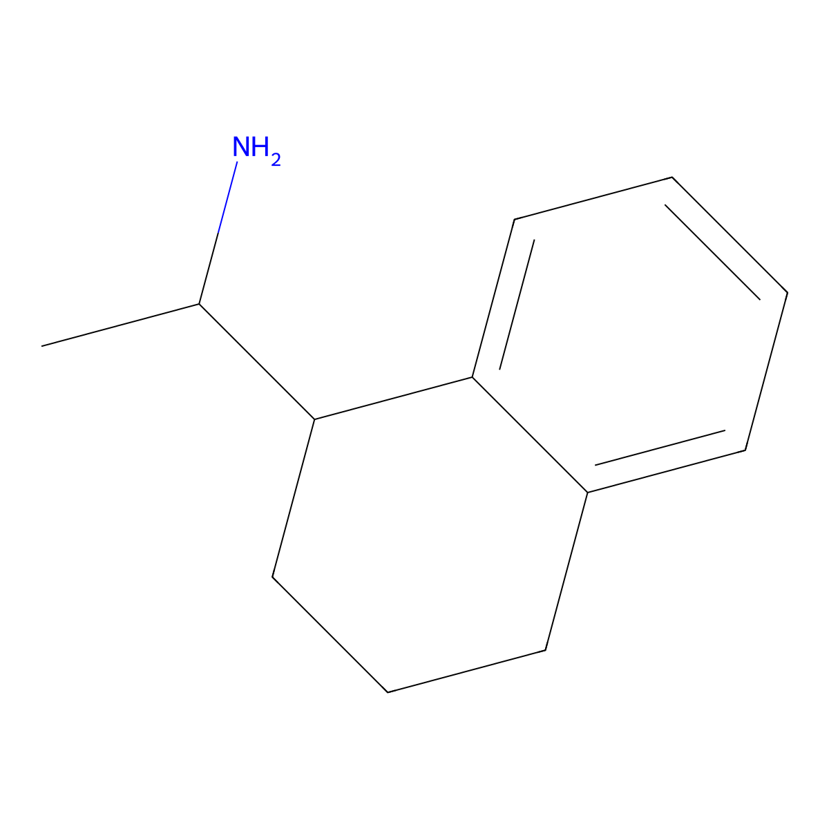 (1R)-1-(1,2,3,4-tetrahydronaphthalen-1-yl)ethan-1-amine molecular structure, CAS 851984-50-4