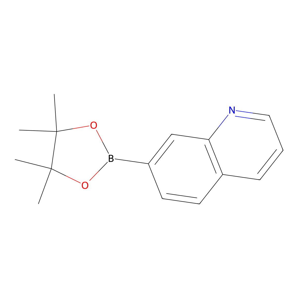 7-(4,4,5,5-tetramethyl-1,3,2-dioxaborolan-2-yl)Quinoline molecular structure, CAS 851985-81-4