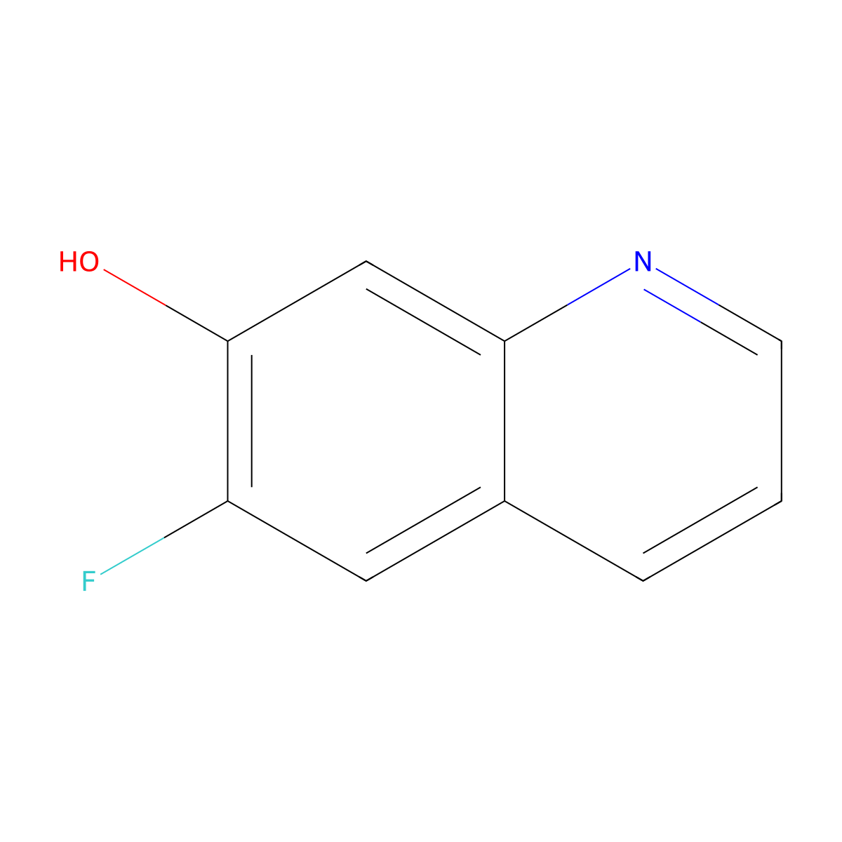 7-Quinolinol, 6-fluoro- molecular structure, CAS 851985-94-9