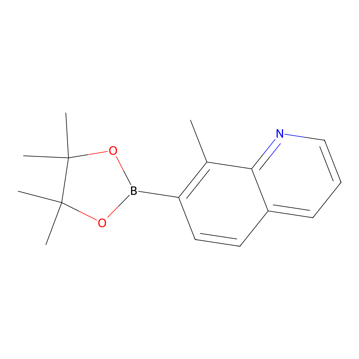 8-methyl-7-(4,4,5,5-tetramethyl-1,3,2-dioxaborolan-2-yl)Quinoline molecular structure, CAS 851985-96-1
