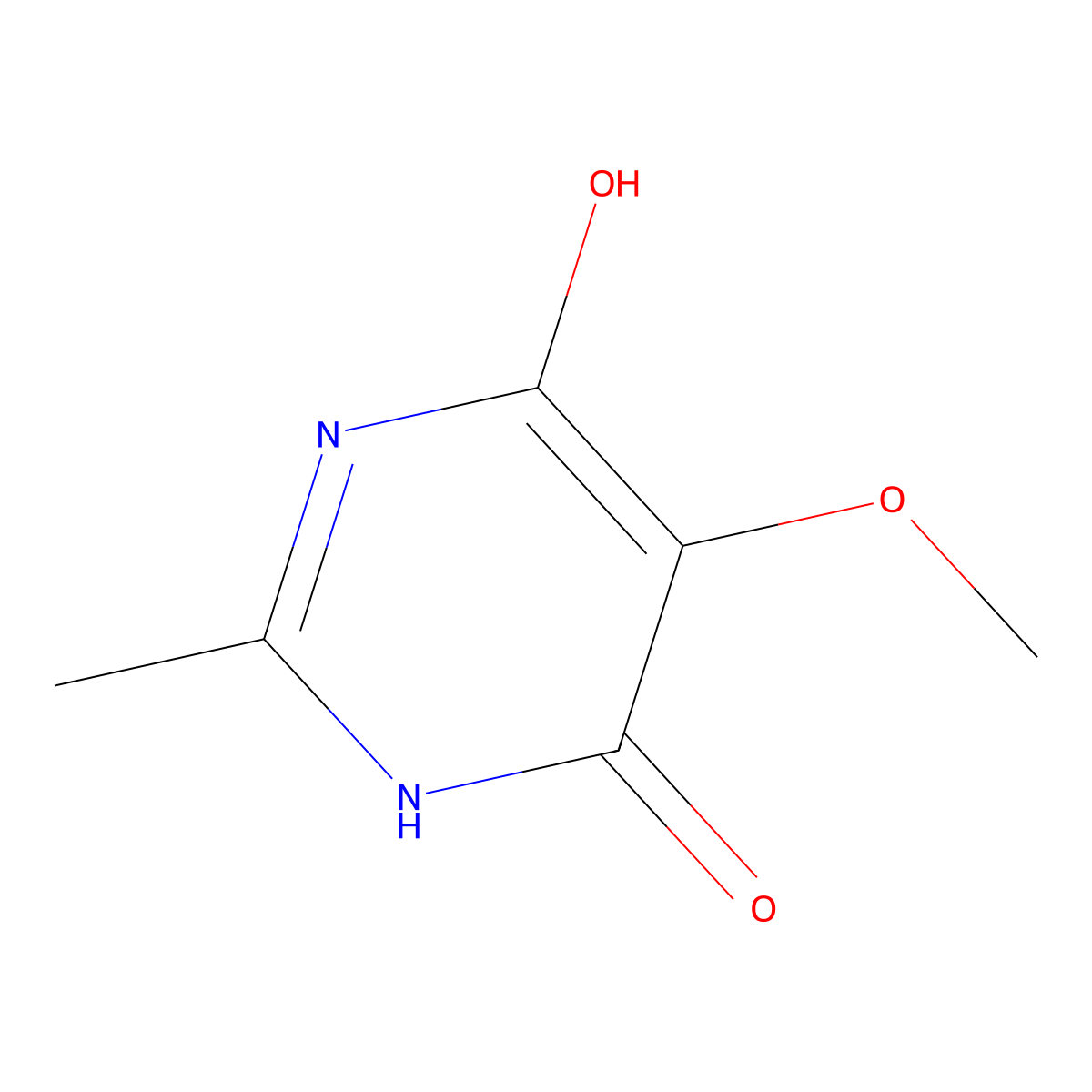 6-Hydroxy-5-methoxy-2-methylpyrimidin-4(3H)-one molecular structure, CAS 851985-99-4