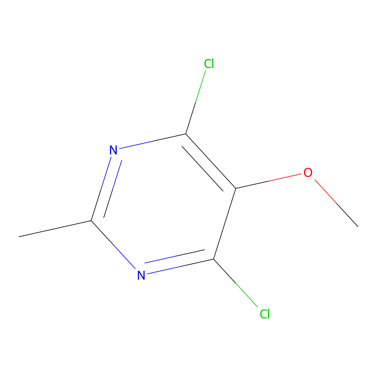 4,6-dichloro-5-methoxy-2-methylPyrimidine molecular structure, CAS 851986-00-0
