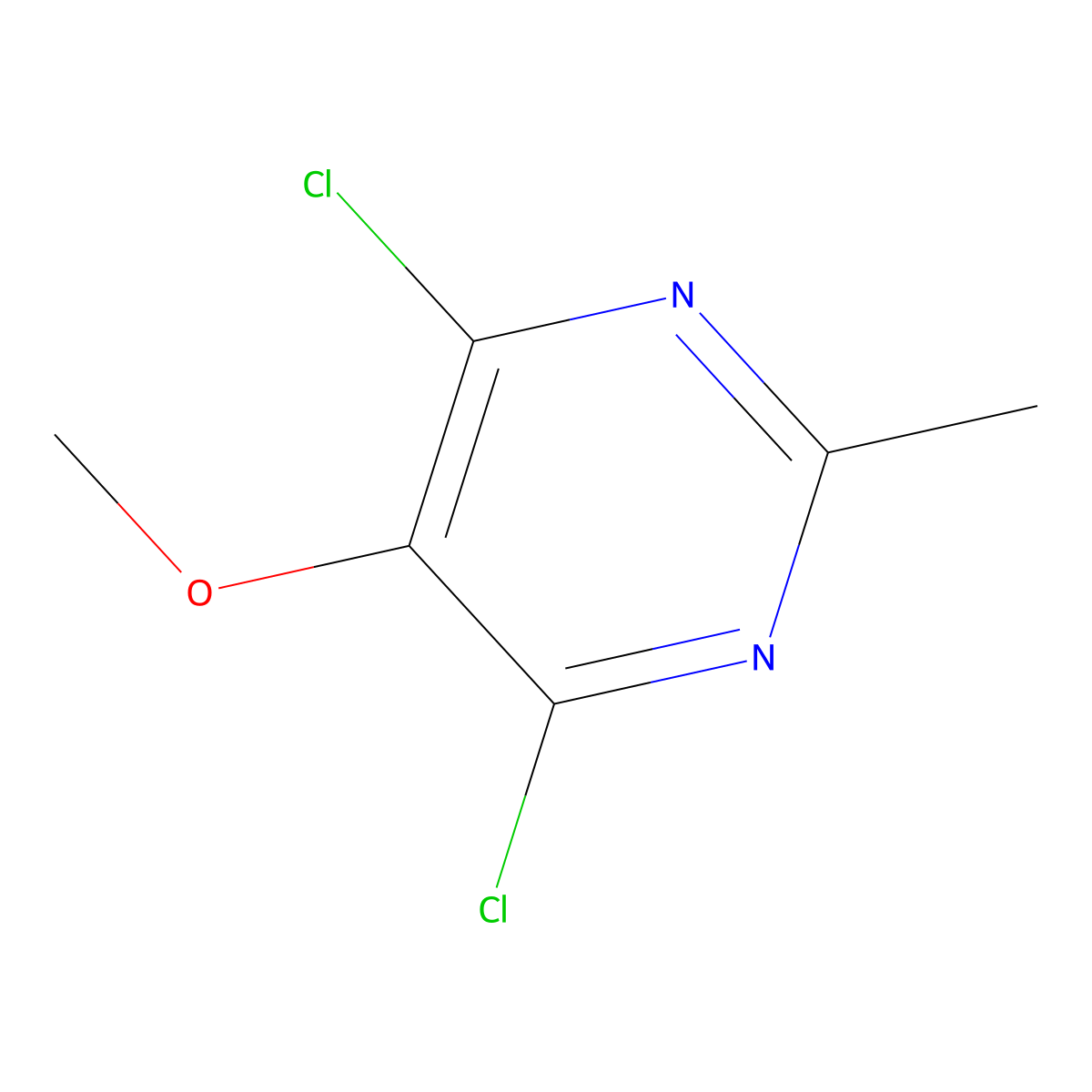 4,6-dichloro-5-methoxy-2-methylPyrimidine molecular structure, CAS 851986-00-0