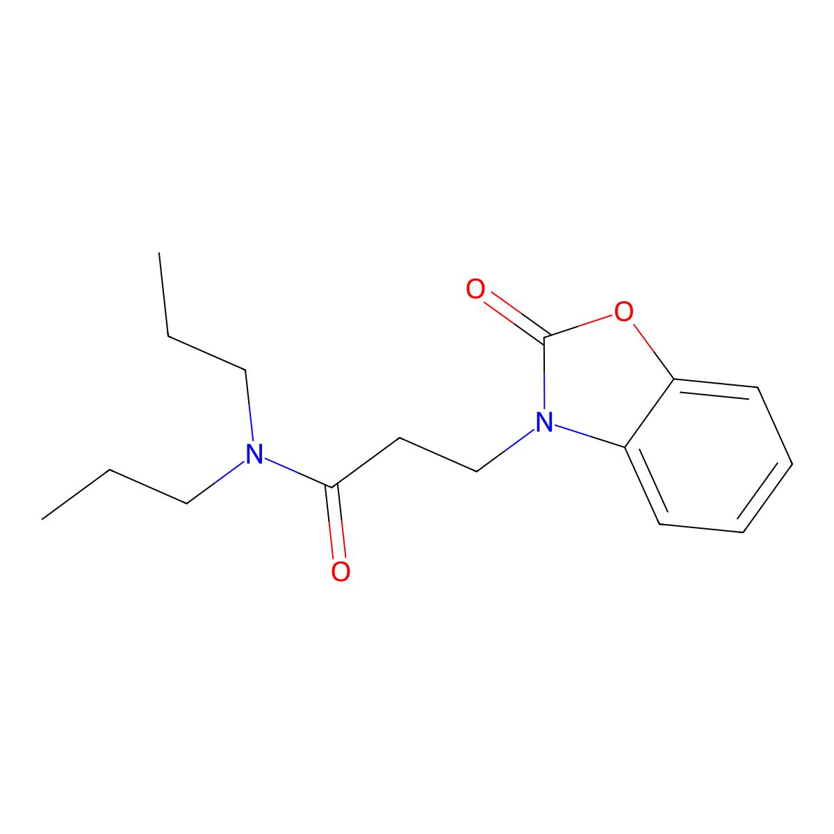 3-(2-oxo-1,3-benzoxazol-3-yl)-N,N-dipropylpropanamide molecular structure, CAS 851988-68-6