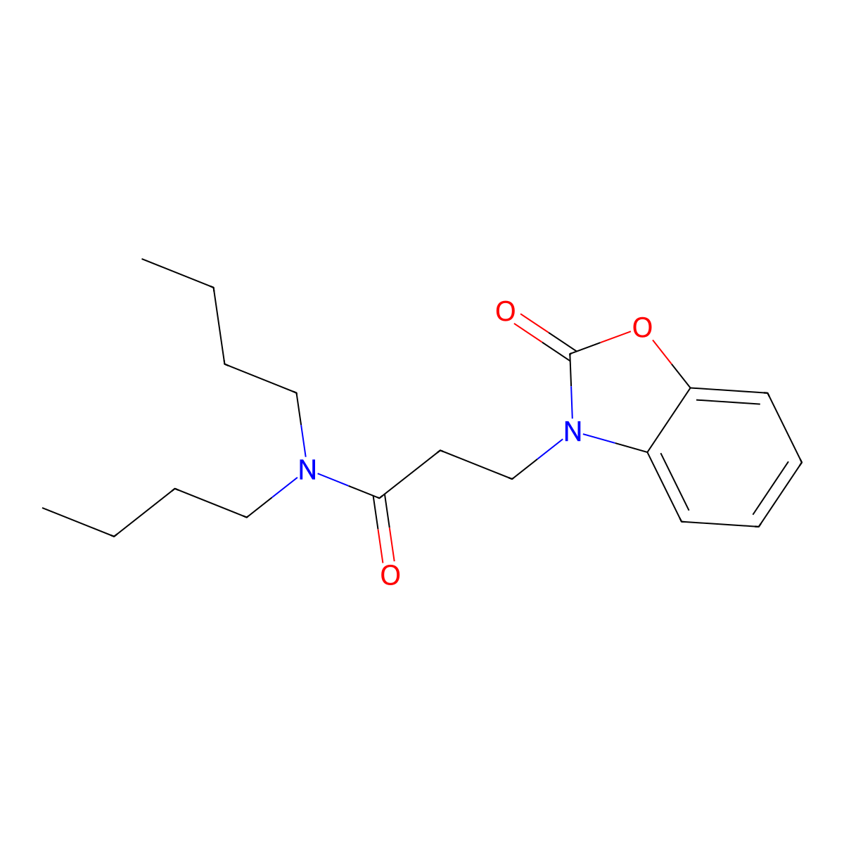 N,N-dibutyl-3-(2-oxobenzo[d]oxazol-3(2H)-yl)propanamide molecular structure, CAS 851988-69-7