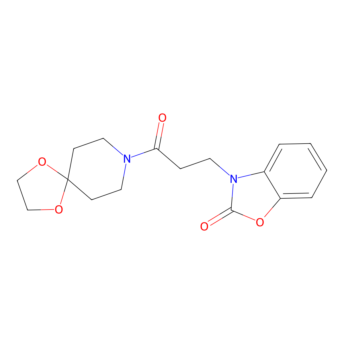 3-(3-oxo-3-(1,4-dioxa-8-azaspiro[4.5]decan-8-yl)propyl)benzo[d]oxazol-2(3H)-one molecular structure, CAS 851988-74-4