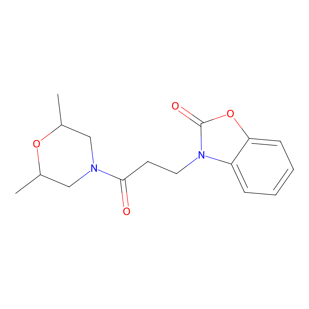 3-(3-(2,6-dimethylmorpholino)-3-oxopropyl)benzo[d]oxazol-2(3H)-one molecular structure, CAS 851988-75-5