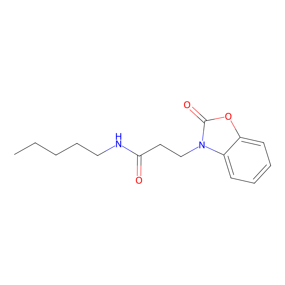 3-(2-oxobenzo[d]oxazol-3(2H)-yl)-N-pentylpropanamide molecular structure, CAS 851989-00-9