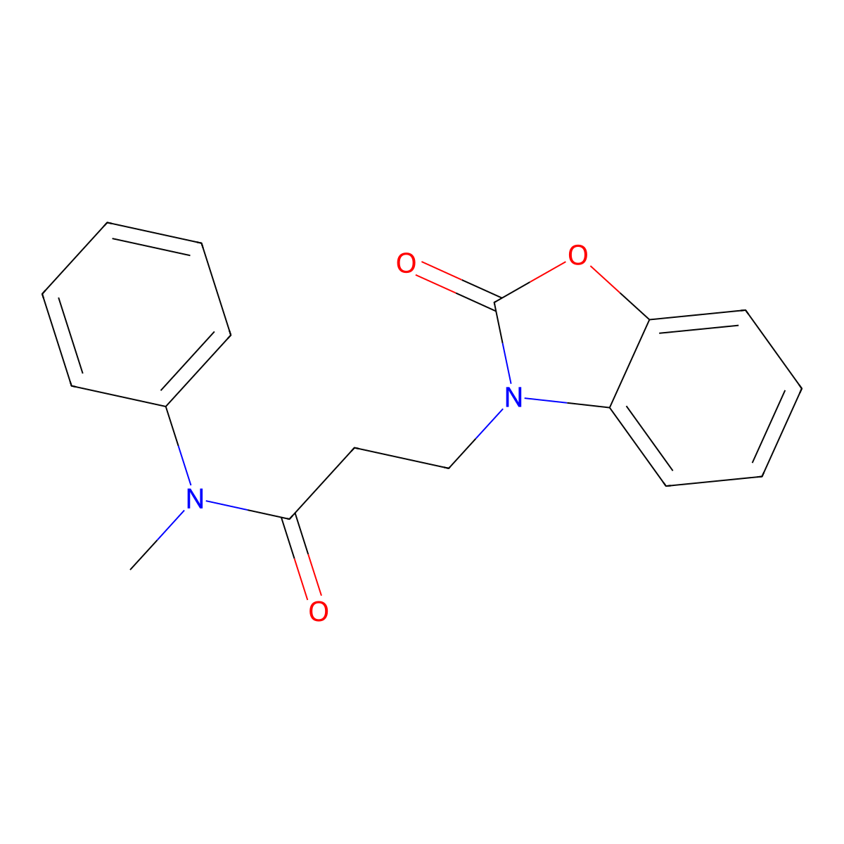 N-methyl-3-(2-oxo-1,3-benzoxazol-3-yl)-N-phenylpropanamide molecular structure, CAS 851989-01-0