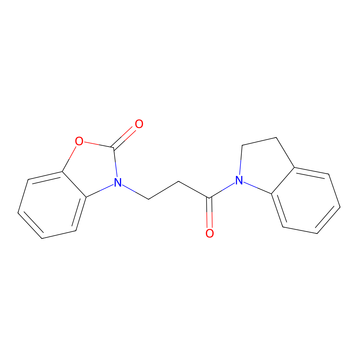 3-[3-(2,3-dihydro-1H-indol-1-yl)-3-oxopropyl]-1,3-benzoxazol-2(3H)-one molecular structure, CAS 851989-06-5