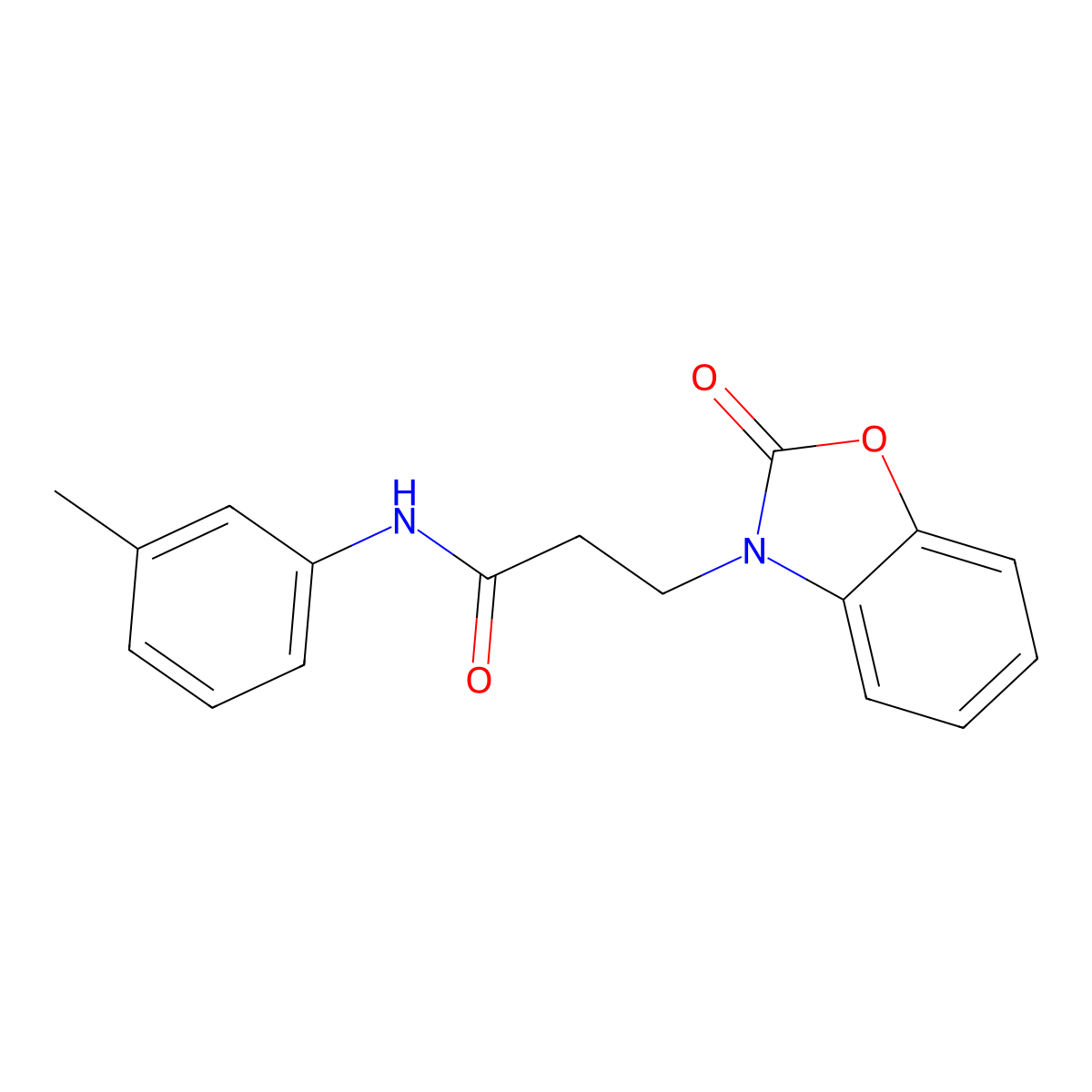 3-(2-Oxo-benzooxazol-3-yl)-N-m-tolyl-propionamide molecular structure, CAS 851989-08-7