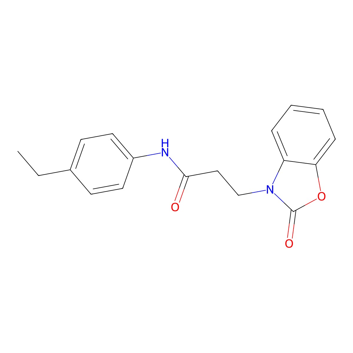 N-(4-ethylphenyl)-3-(2-oxo-1,3-benzoxazol-3-yl)propanamide molecular structure, CAS 851989-10-1
