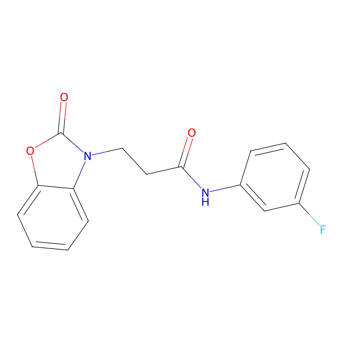 N-(3-fluorophenyl)-3-(2-oxo-1,3-benzoxazol-3(2H)-yl)propanamide molecular structure, CAS 851989-13-4