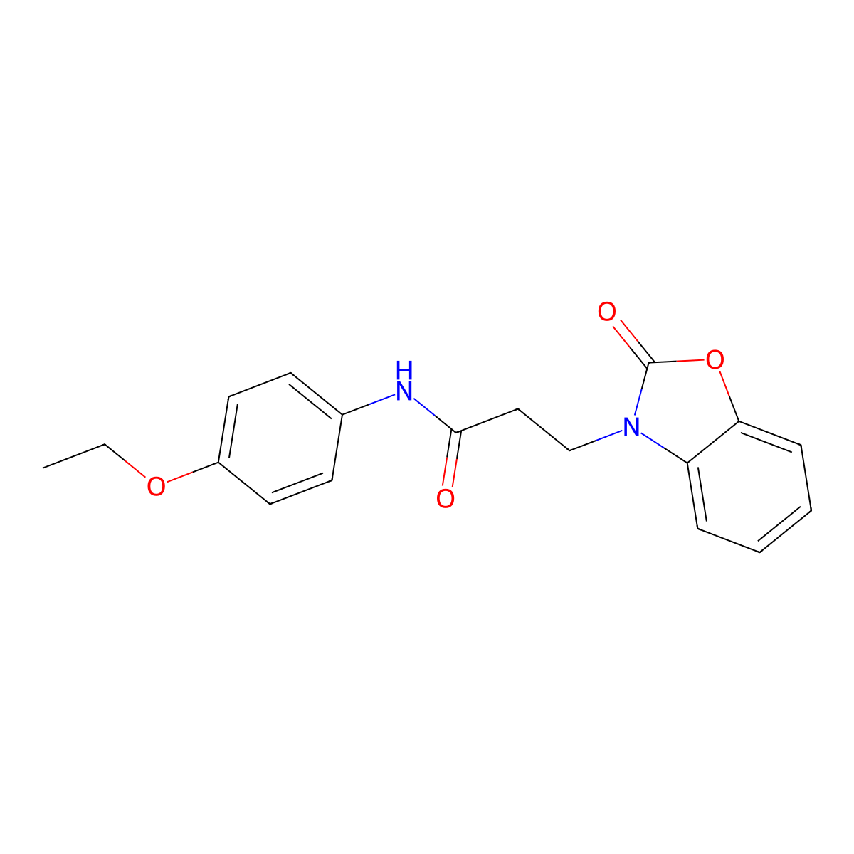 N-(4-ethoxyphenyl)-3-(2-oxo-1,3-benzoxazol-3(2H)-yl)propanamide molecular structure, CAS 851989-18-9
