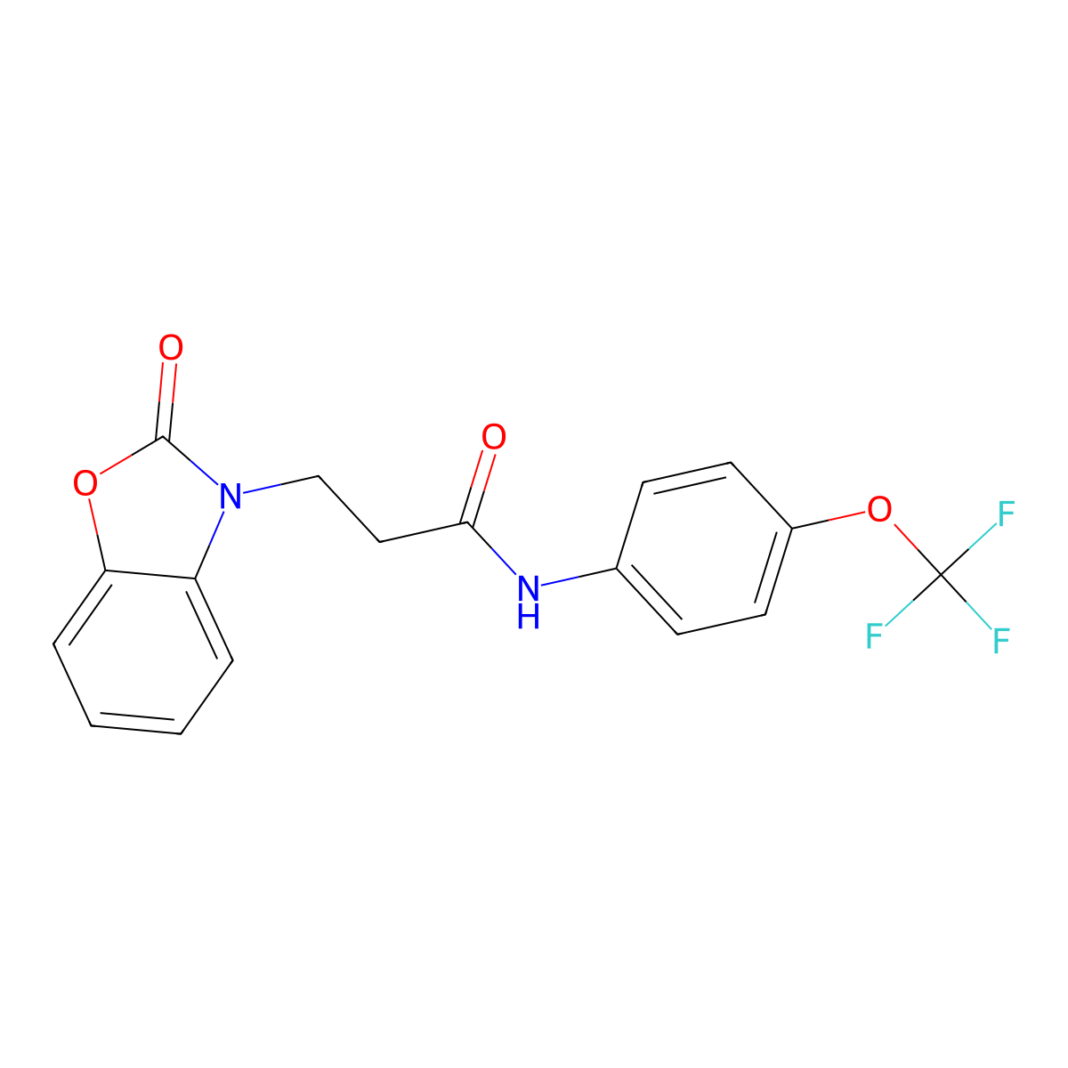 3-(2-oxobenzo[d]oxazol-3(2H)-yl)-N-(4-(trifluoromethoxy)phenyl)propanamide molecular structure, CAS 851989-19-0