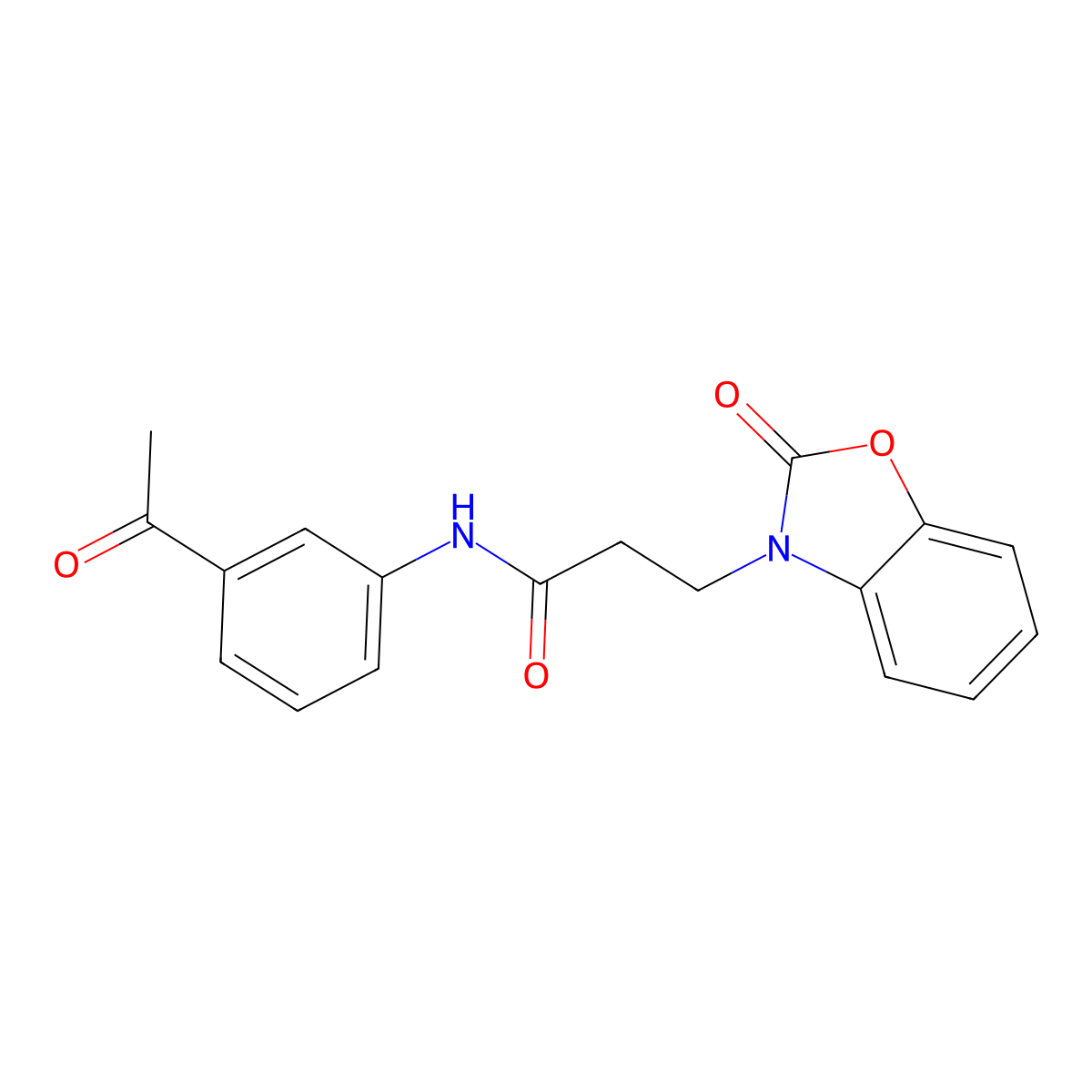 N-(3-Acetyl-phenyl)-3-(2-oxo-benzooxazol-3-yl)-propionamide molecular structure, CAS 851989-23-6