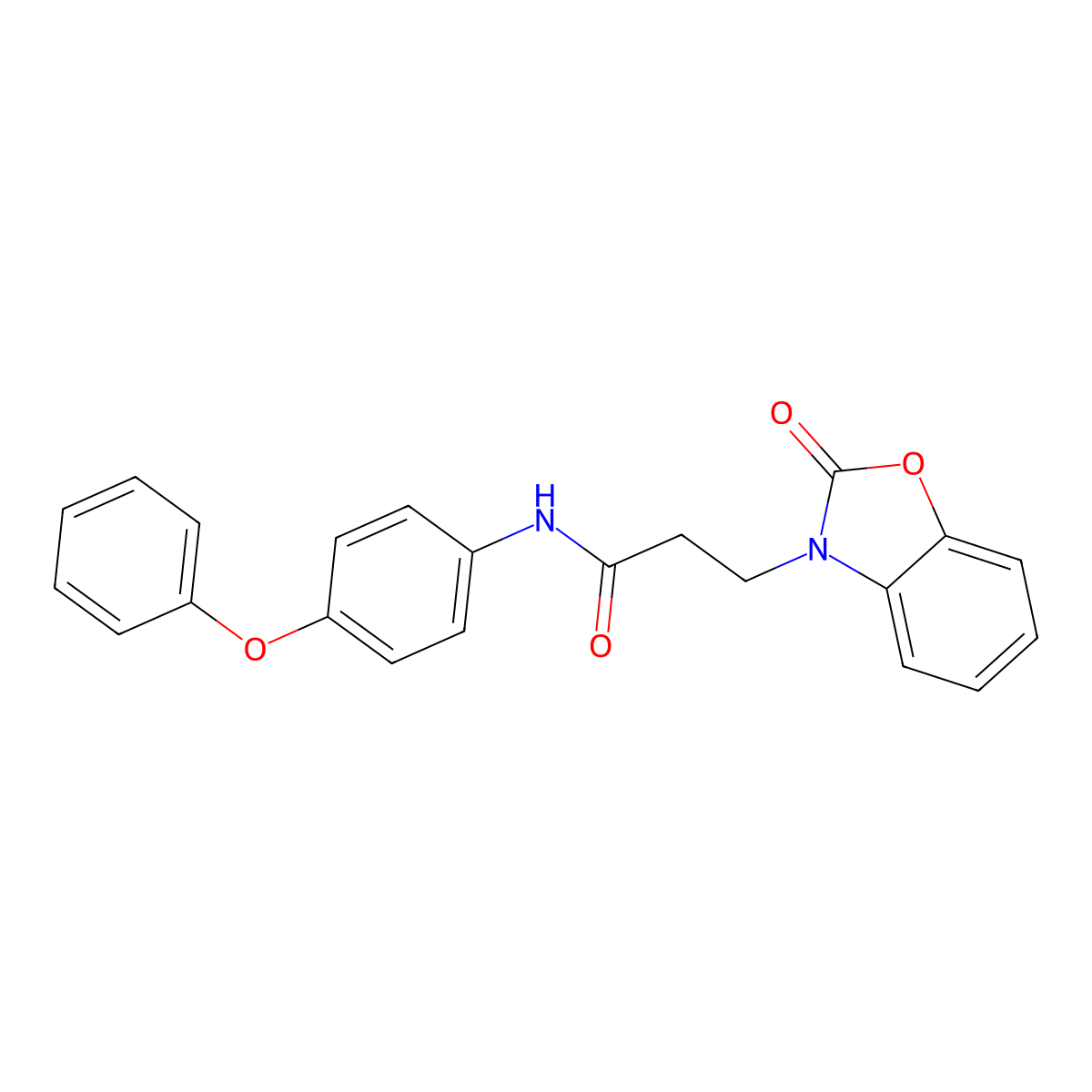 3-(2-oxo-1,3-benzoxazol-3(2H)-yl)-N-(4-phenoxyphenyl)propanamide molecular structure, CAS 851989-27-0