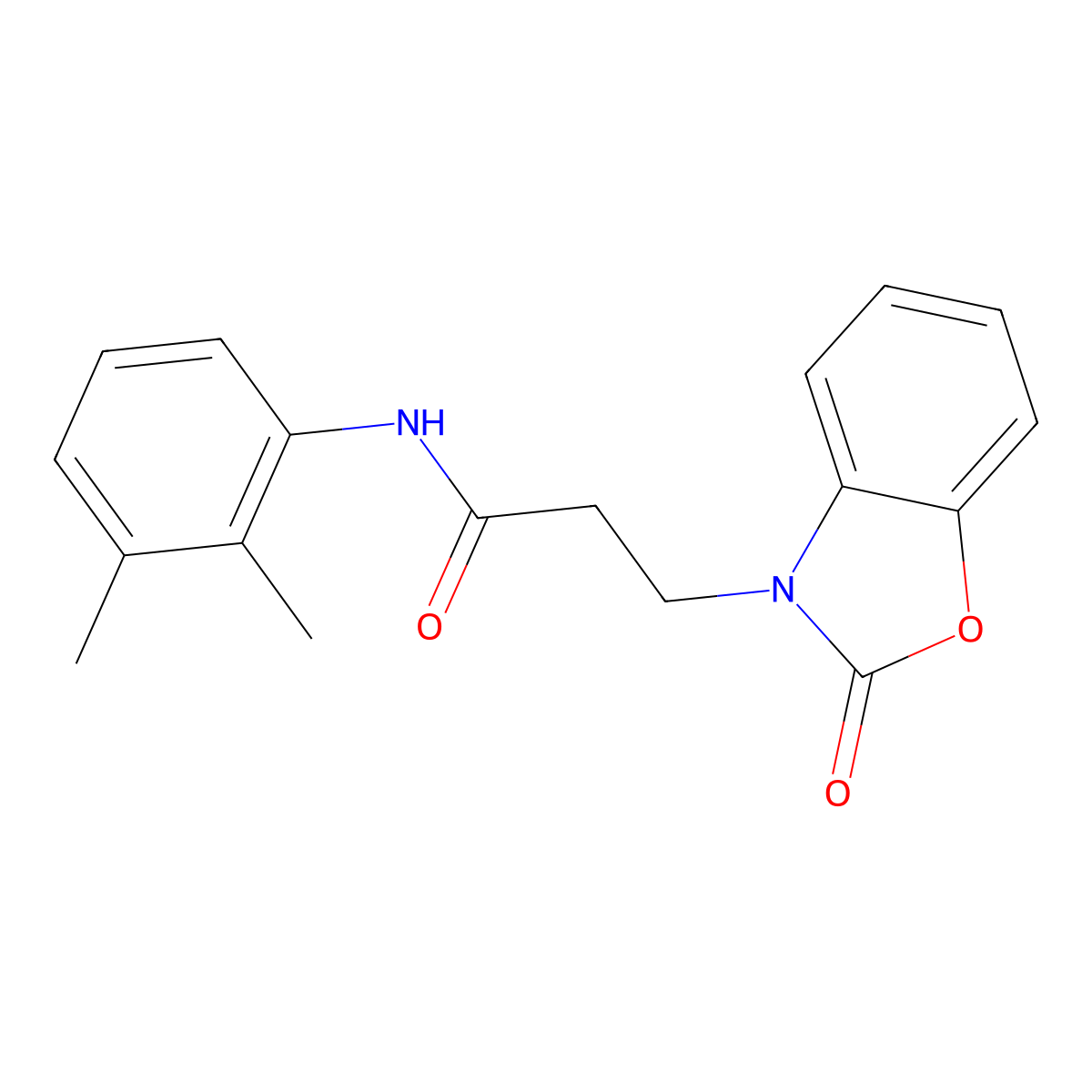 N-(2,3-dimethylphenyl)-3-(2-oxo-1,3-benzoxazol-3-yl)propanamide molecular structure, CAS 851989-33-8