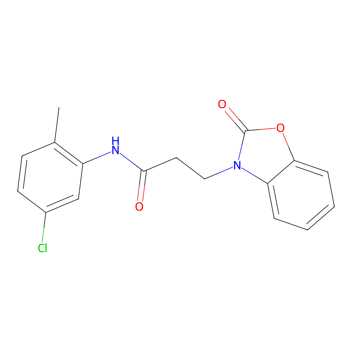 N-(5-chloro-2-methylphenyl)-3-(2-oxobenzo[d]oxazol-3(2H)-yl)propanamide molecular structure, CAS 851989-37-2