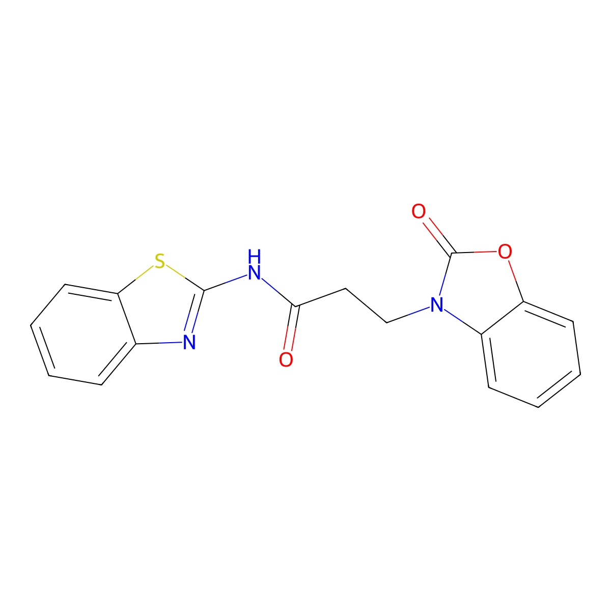 N-(1,3-benzothiazol-2-yl)-3-(2-oxo-1,3-benzoxazol-3(2H)-yl)propanamide molecular structure, CAS 851989-49-6