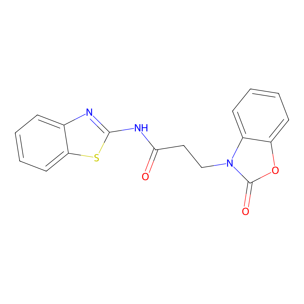 N-(1,3-benzothiazol-2-yl)-3-(2-oxo-1,3-benzoxazol-3(2H)-yl)propanamide molecular structure, CAS 851989-49-6