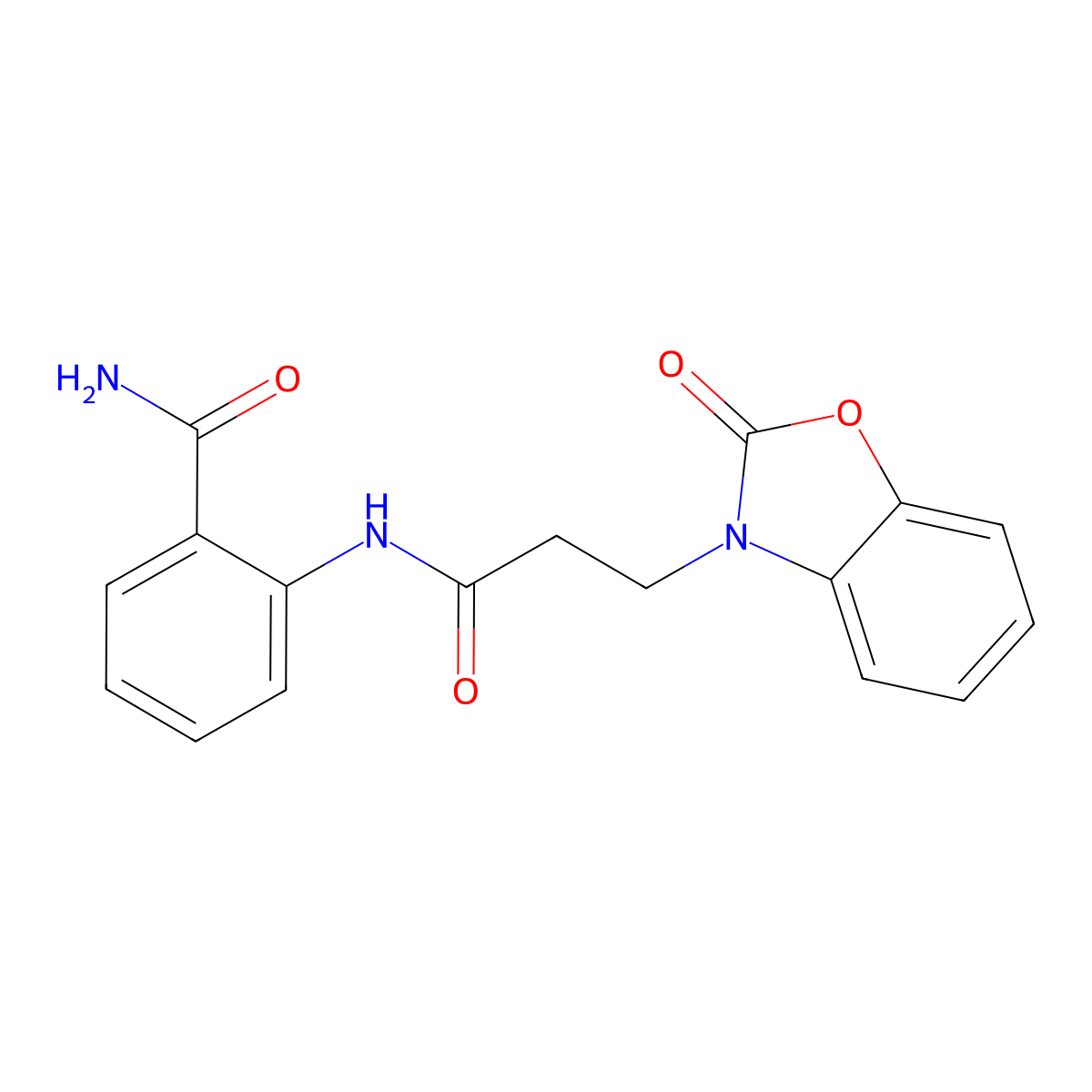 2-(3-(2-oxobenzo[d]oxazol-3(2H)-yl)propanamido)benzamide molecular structure, CAS 851989-55-4