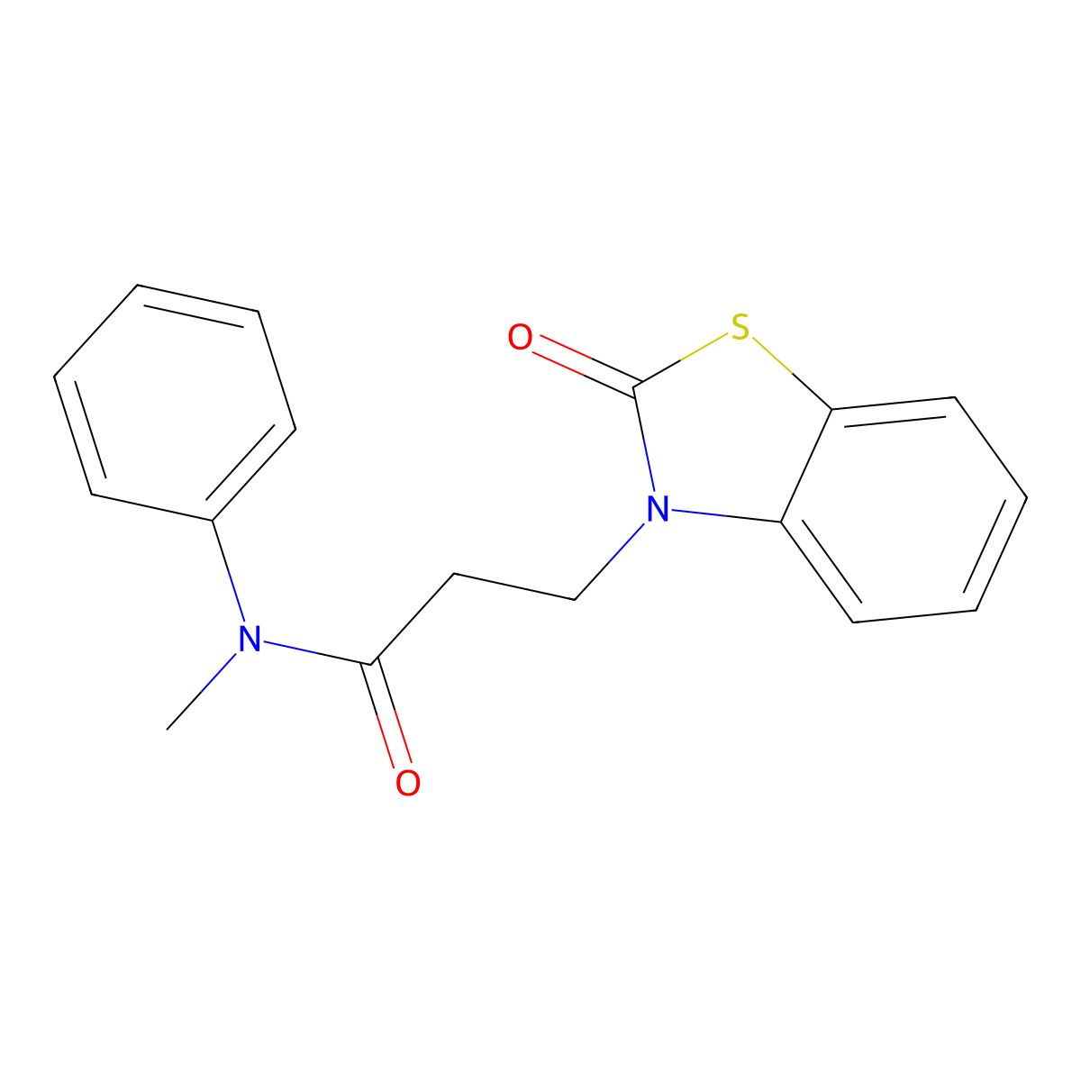 N-methyl-3-(2-oxo-2,3-dihydro-1,3-benzothiazol-3-yl)-N-phenylpropanamide molecular structure, CAS 851989-80-5