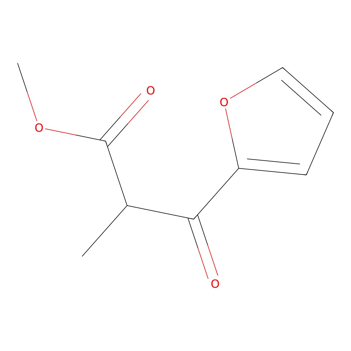Methyl 3-(furan-2-yl)-2-methyl-3-oxopropanoate molecular structure, CAS 85199-55-9