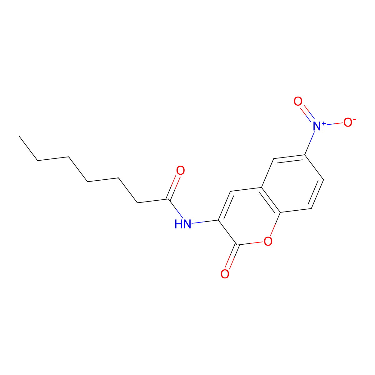 N-(6-Nitro-2-oxo-2H-chromen-3-yl)heptanamide molecular structure, CAS 852-32-4