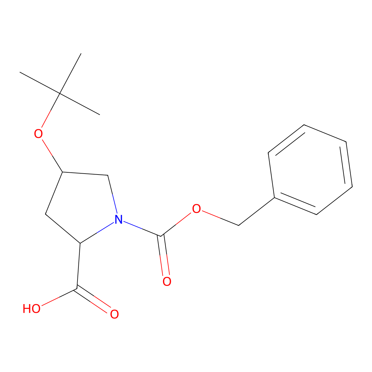 Z-Hyp(Tbu)-OH molecular structure, CAS 85201-91-8
