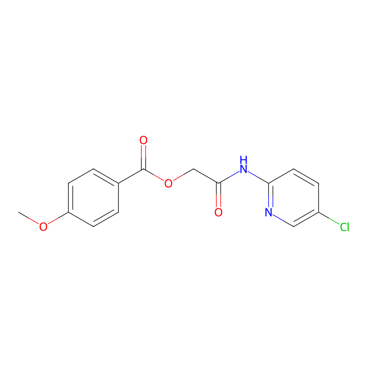 [2-[(5-Chloropyridin-2-yl)amino]-2-oxoethyl] 4-methoxybenzoate molecular structure, CAS 852028-95-6
