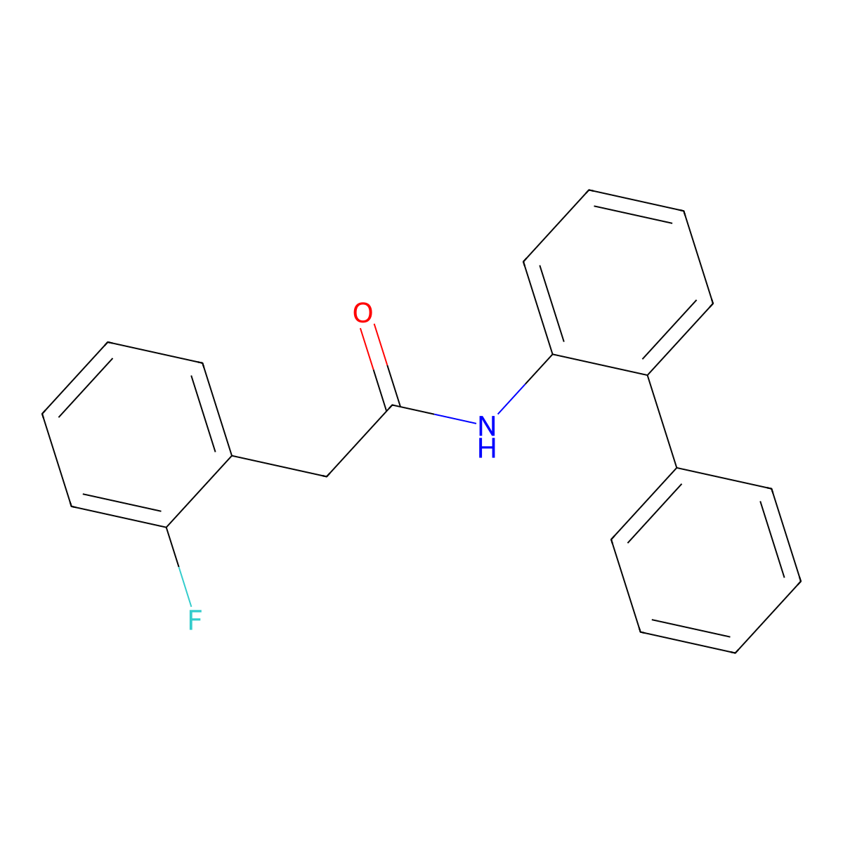 2-(2-fluorophenyl)-N-(2-phenylphenyl)acetamide molecular structure, CAS 852036-37-4