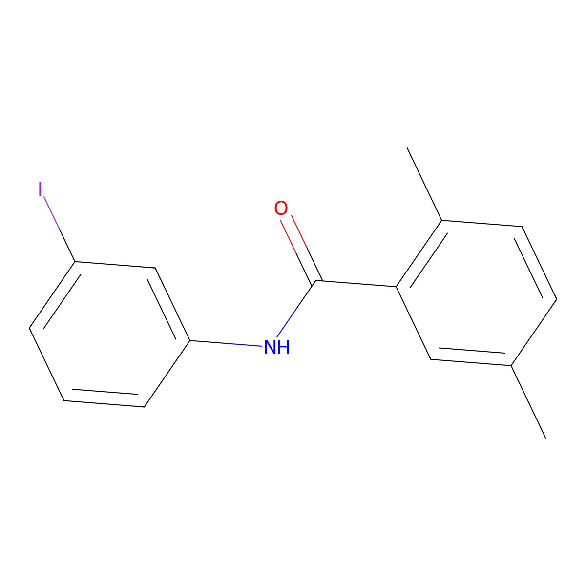 N-(3-iodophenyl)-2,5-dimethylbenzamide molecular structure, CAS 852037-91-3