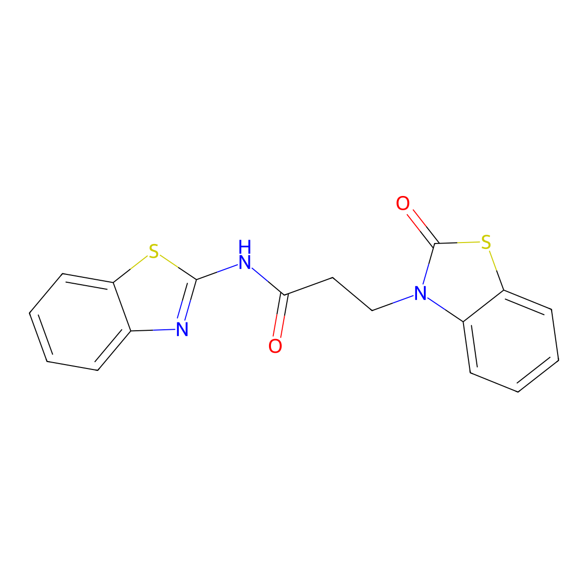 N-(1,3-benzothiazol-2-yl)-3-(2-oxo-1,3-benzothiazol-3-yl)propanamide molecular structure, CAS 852046-33-4