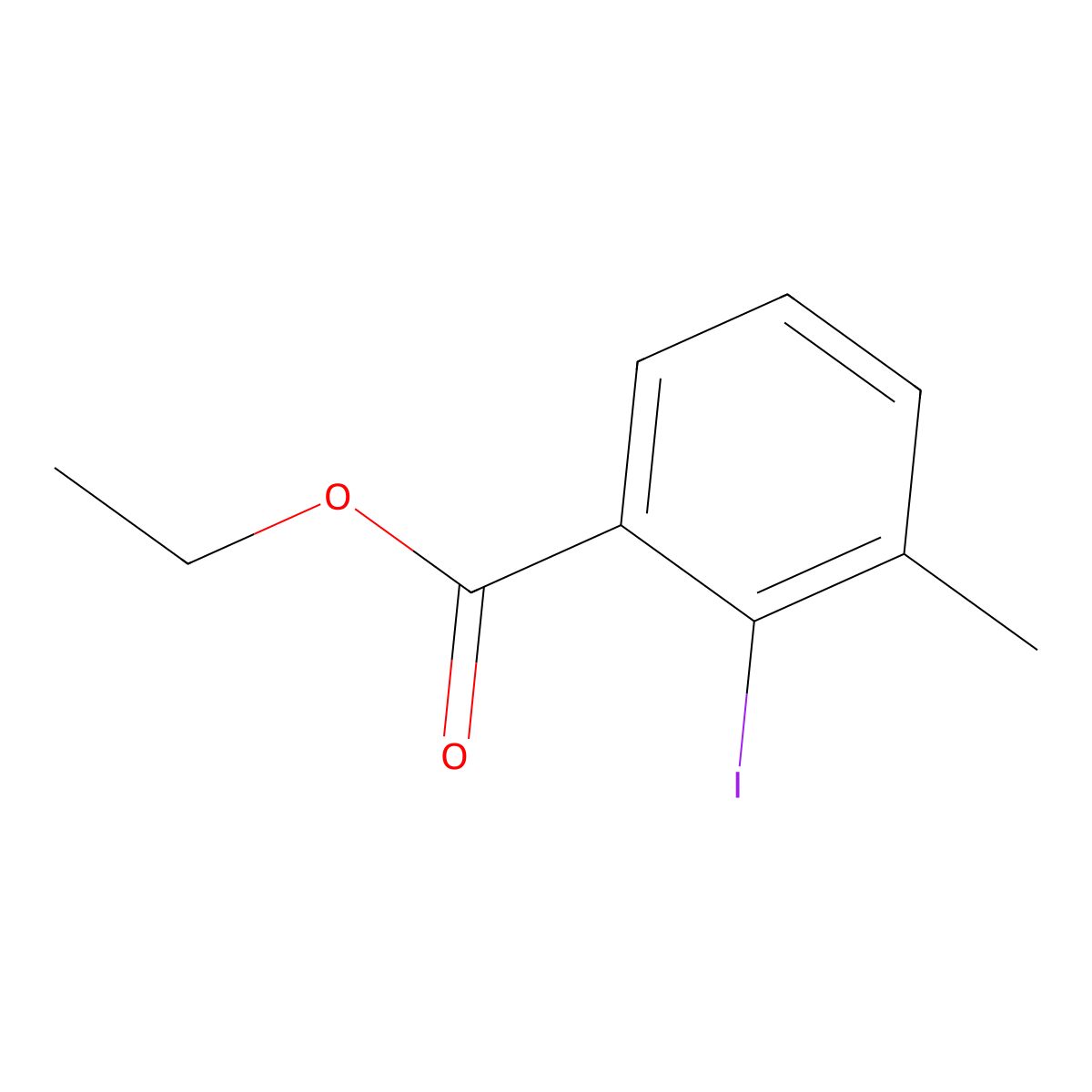 Ethyl 2-iodo-3-methylbenzoate molecular structure, CAS 852050-86-3