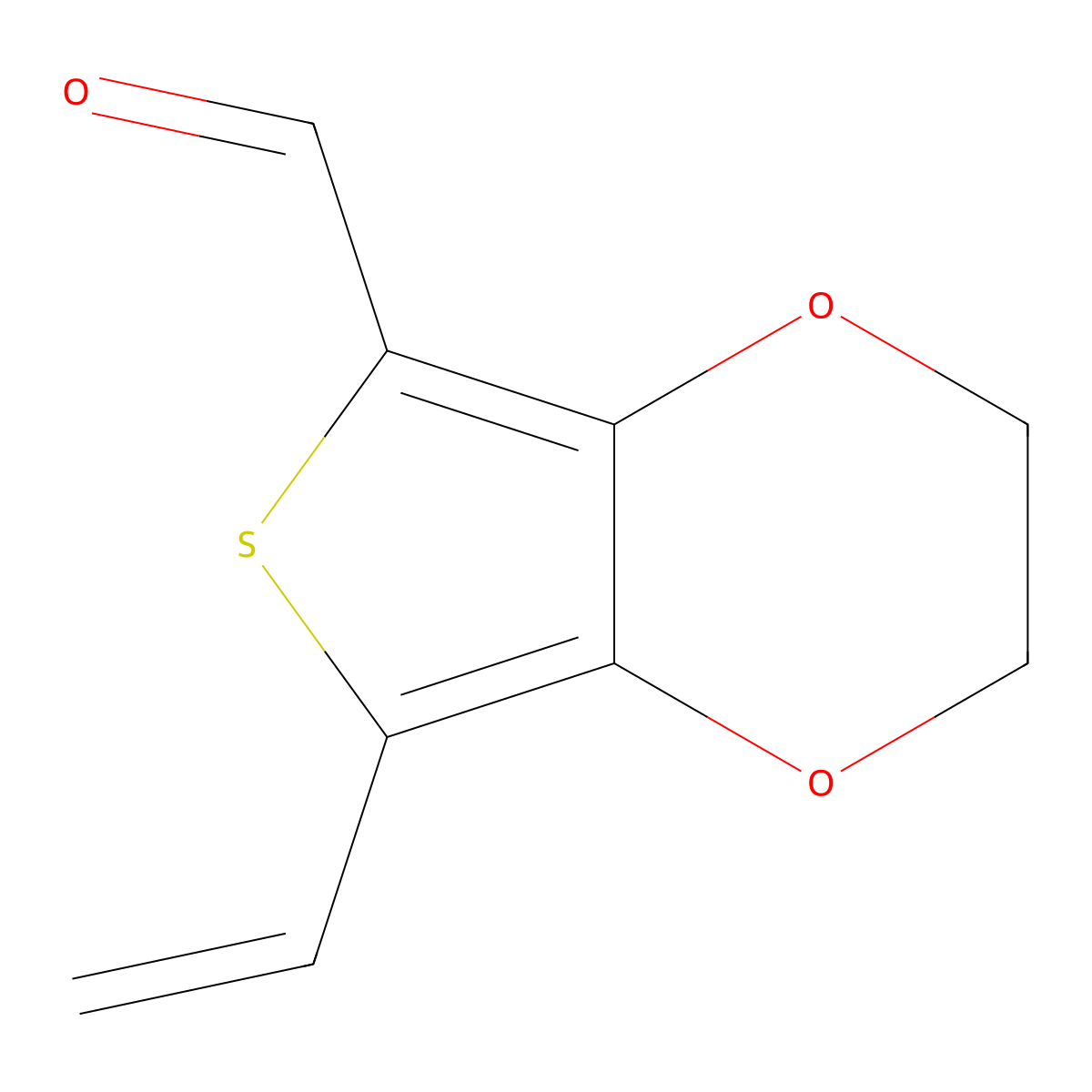 7-Ethenyl-2,3-dihydrothieno[3,4-b]-1,4-dioxin-5-carboxaldehyde molecular structure, CAS 852054-44-5