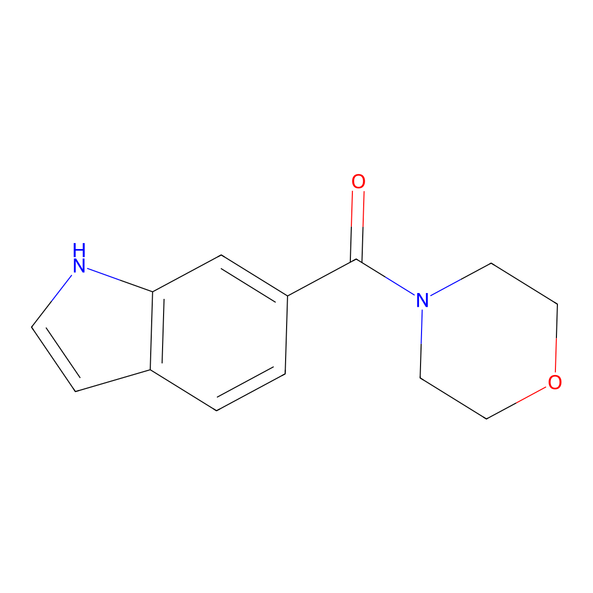 (1H-Indol-6-yl)(morpholino)methanone molecular structure, CAS 852059-45-1
