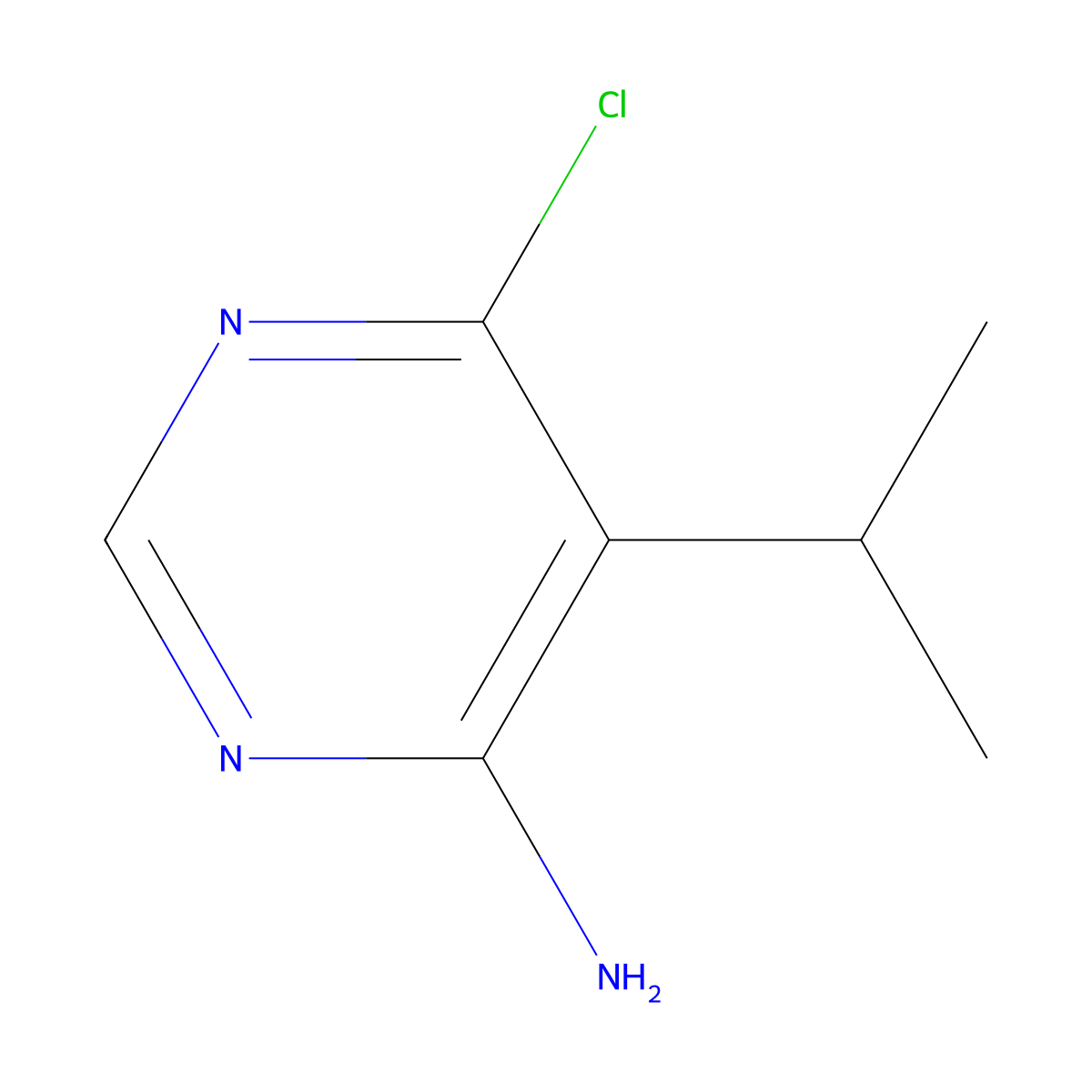 6-Chloro-5-isopropylpyrimidin-4-amine molecular structure, CAS 852061-80-4