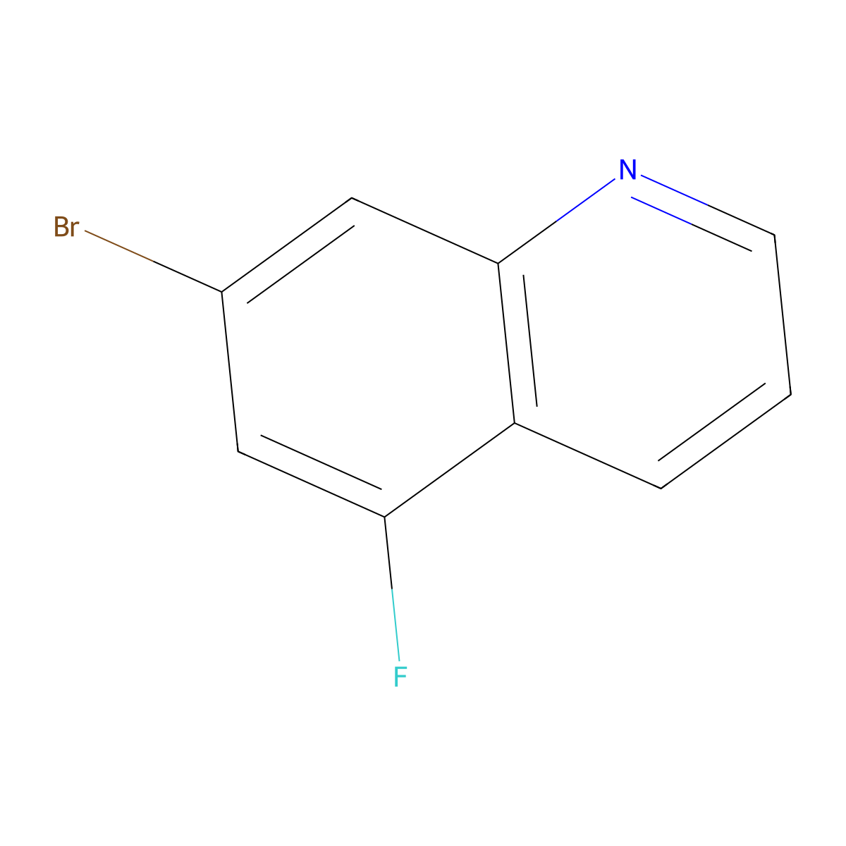 7-Bromo-5-fluoroquinoline molecular structure, CAS 852061-94-0
