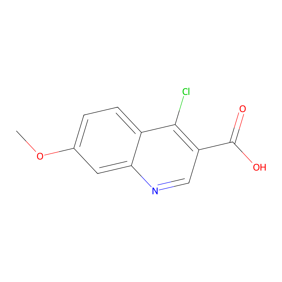 4-Chloro-7-methoxyquinoline-3-carboxylic acid molecular structure, CAS 852062-08-9