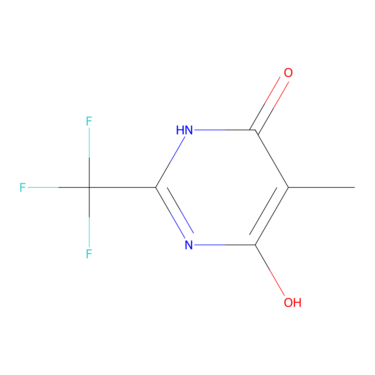 5-Methyl-2-trifluoromethylpyrimidine-4,6-diol molecular structure, CAS 852062-34-1