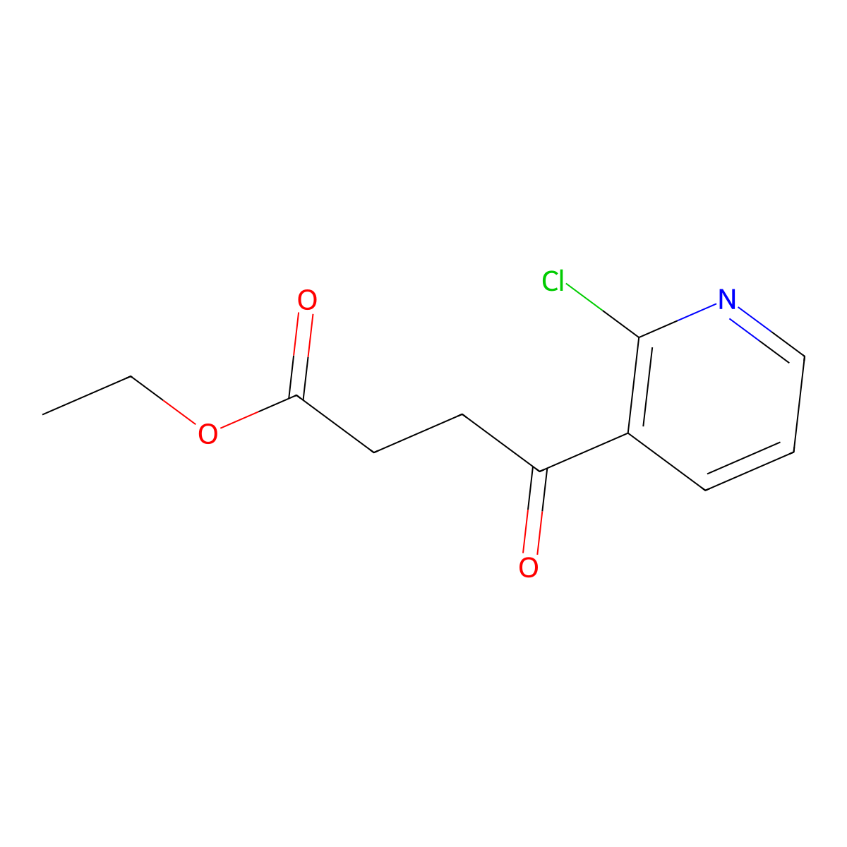 Ethyl 4-(2-chloro-3-pyridyl)-4-oxobutyrate molecular structure, CAS 852063-32-2
