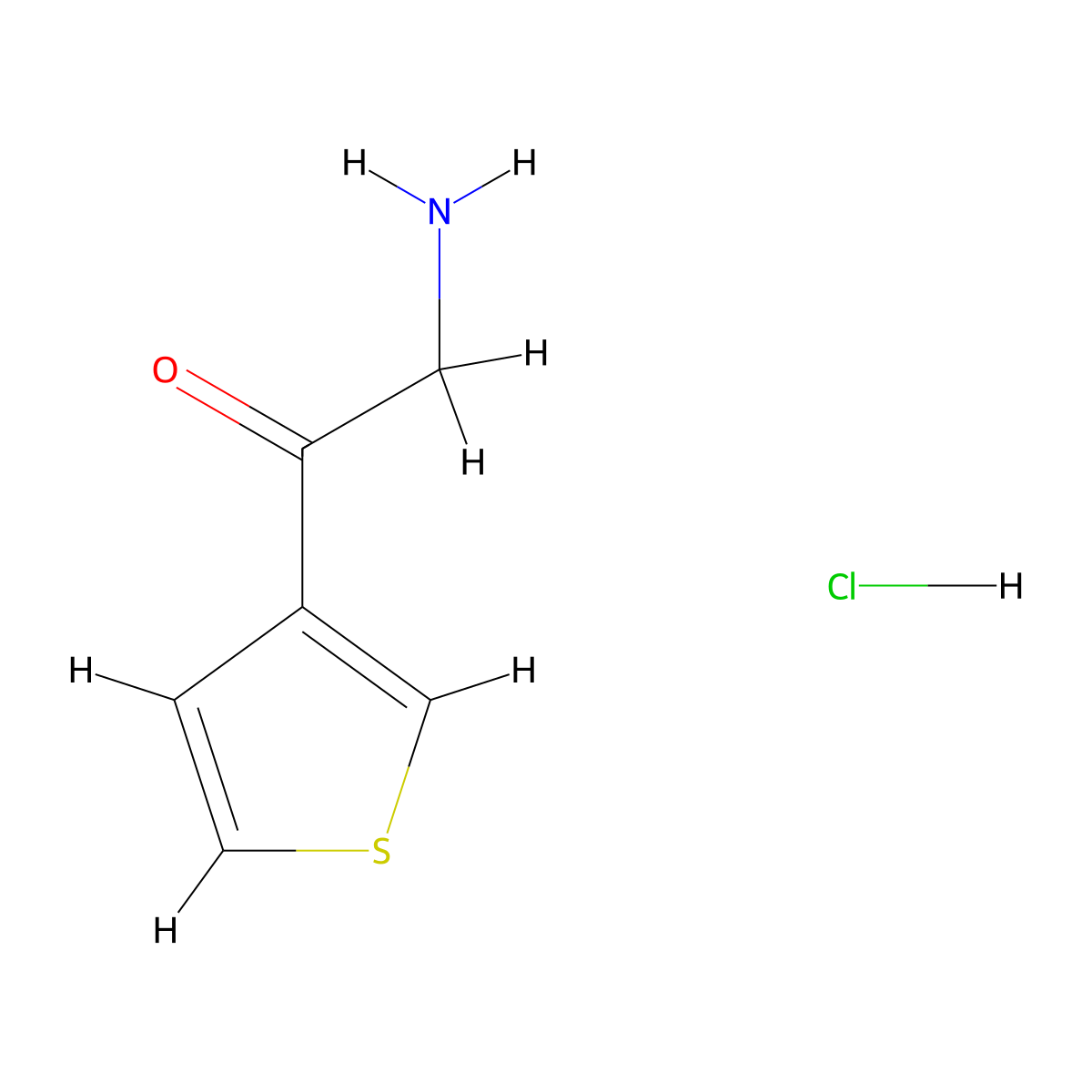 2-Amino-1-(3-thienyl)ethanone hydrochloride molecular structure, CAS 85210-58-8
