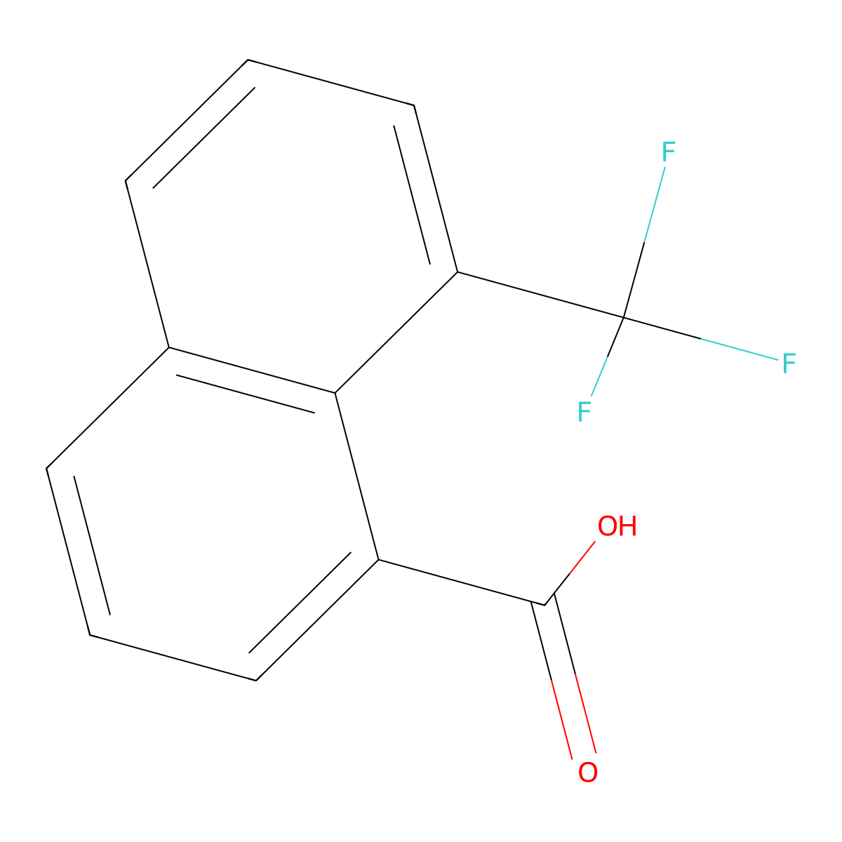1-(Trifluoromethyl)naphthalene-8-carboxylic acid molecular structure, CAS 852103-60-7