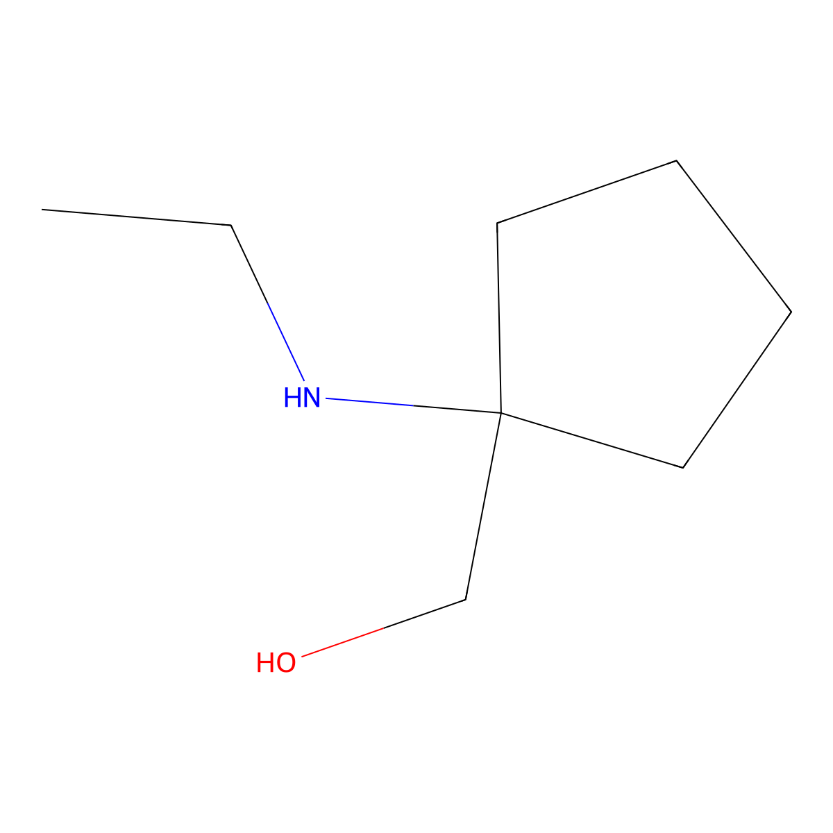 [1-(Ethylamino)cyclopentyl]methanol molecular structure, CAS 852108-25-9