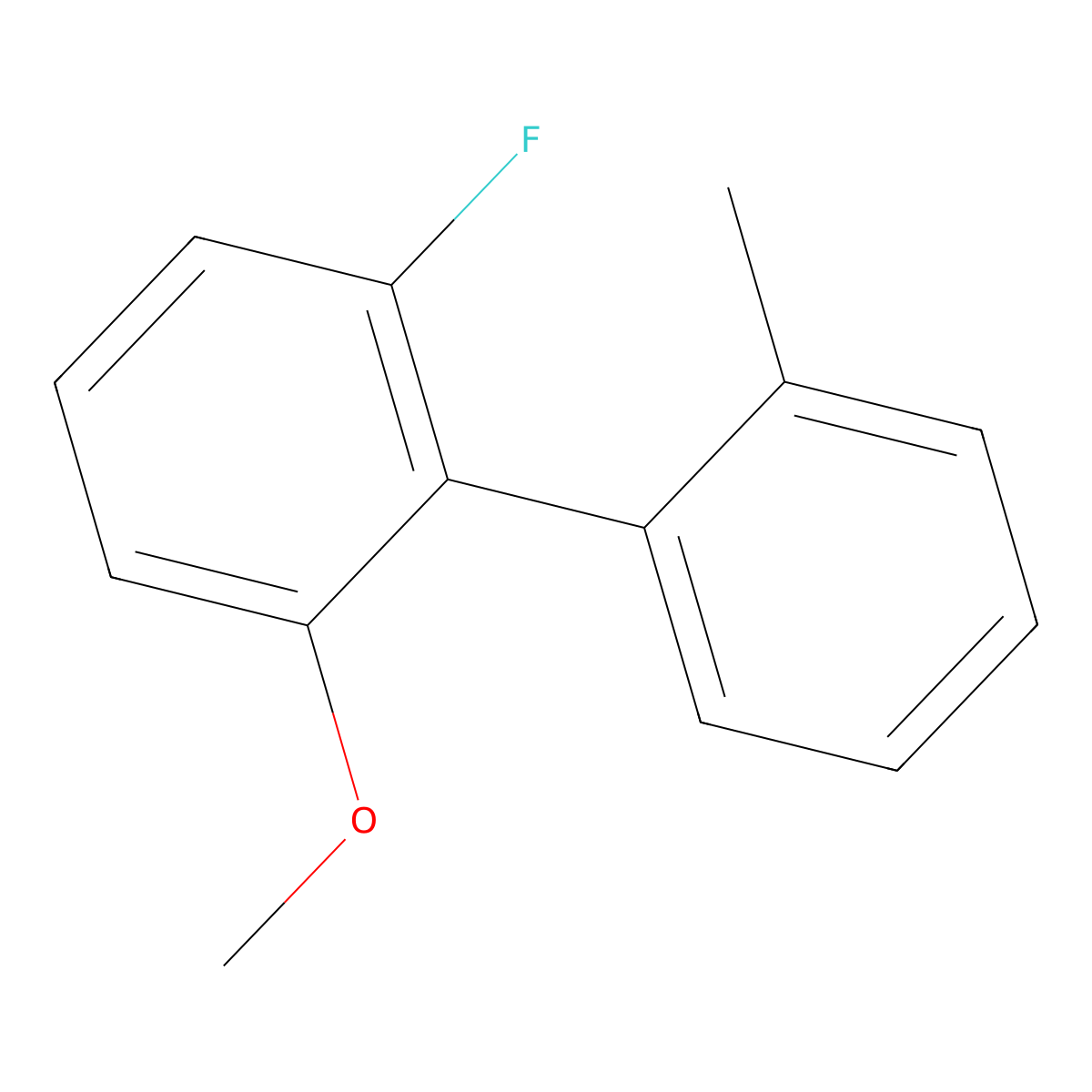 6-Fluoro-2-methoxy-2'-methyl-biphenyl molecular structure, CAS 852117-94-3
